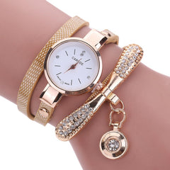 Rhinestone Diamond Braid Bracelet Watch